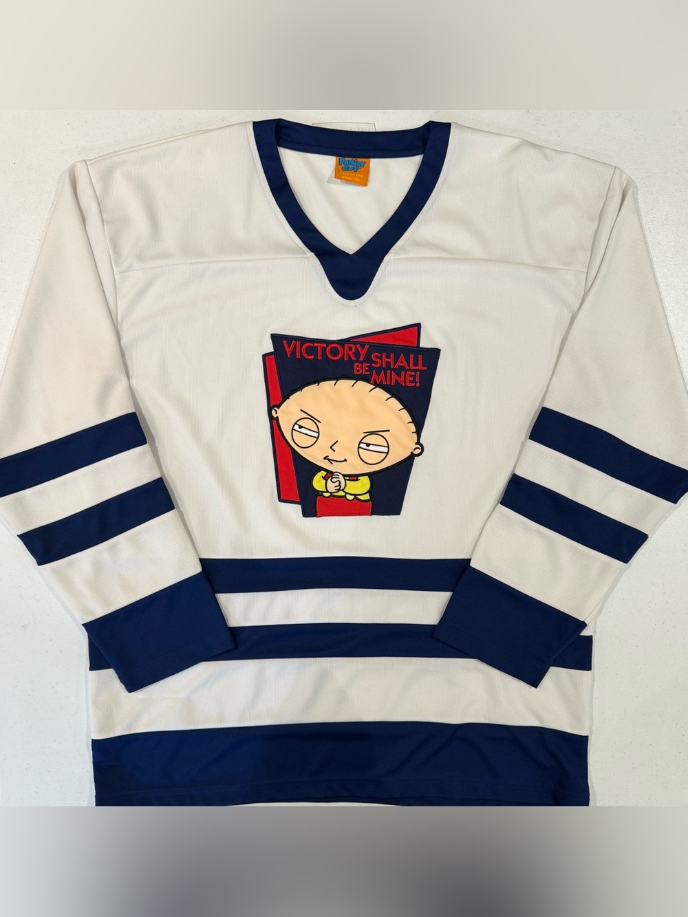 2008 Family Guy Stewie Victory Shall Be Mine Hockey Jersey size Large / XL